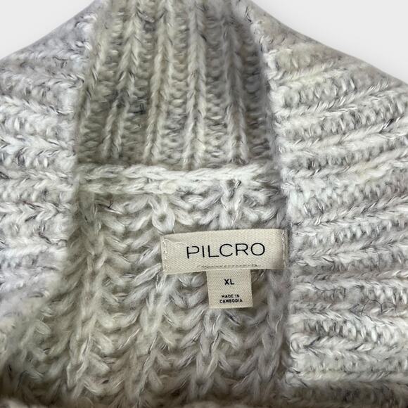 Anthropologie Pilcro Textured Chunky Knit Mockneck Tunic Sweater Ivory Size XL - Picture 5 of 8